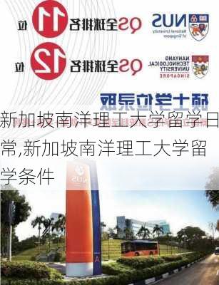 新加坡南洋理工大学留学日常,新加坡南洋理工大学留学条件