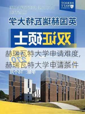 赫瑞瓦特大学申请难度,赫瑞瓦特大学申请条件