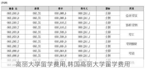 高丽大学留学费用,韩国高丽大学留学费用