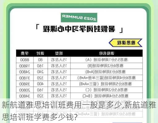 新航道雅思培训班费用一般是多少,新航道雅思培训班学费多少钱?