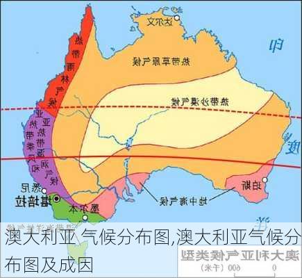 澳大利亚 气候分布图,澳大利亚气候分布图及成因