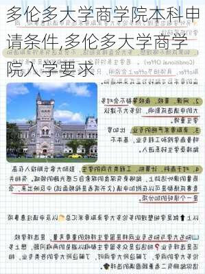 多伦多大学商学院本科申请条件,多伦多大学商学院入学要求