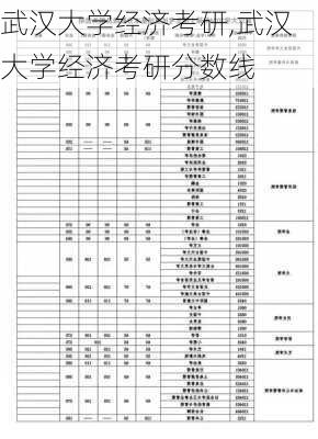 武汉大学经济考研,武汉大学经济考研分数线