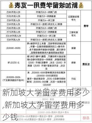 新加坡大学留学费用多少,新加坡大学留学费用多少钱