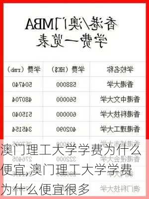 澳门理工大学学费为什么便宜,澳门理工大学学费为什么便宜很多