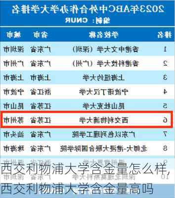 西交利物浦大学含金量怎么样,西交利物浦大学含金量高吗