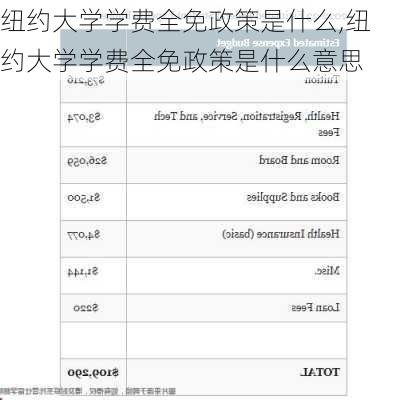 纽约大学学费全免政策是什么,纽约大学学费全免政策是什么意思