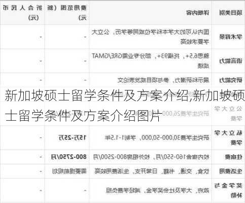 新加坡硕士留学条件及方案介绍,新加坡硕士留学条件及方案介绍图片