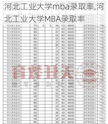 河北工业大学mba录取率,河北工业大学MBA录取率