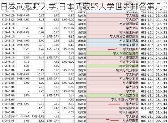 日本武藏野大学,日本武藏野大学世界排名第几