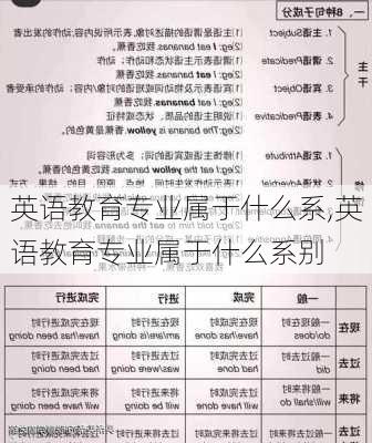 英语教育专业属于什么系,英语教育专业属于什么系别