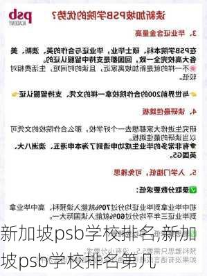 新加坡psb学校排名,新加坡psb学校排名第几