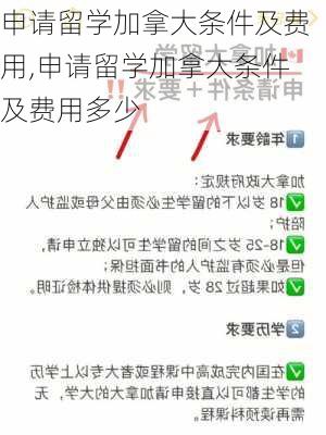 申请留学加拿大条件及费用,申请留学加拿大条件及费用多少