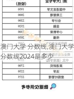 澳门大学 分数线,澳门大学分数线2024是多少