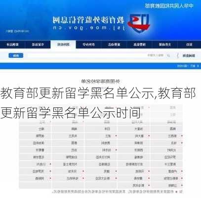 教育部更新留学黑名单公示,教育部更新留学黑名单公示时间