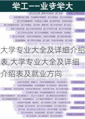 大学专业大全及详细介绍表,大学专业大全及详细介绍表及就业方向