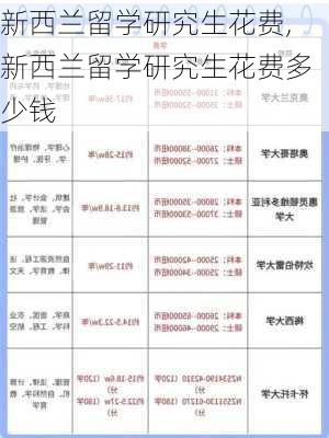 新西兰留学研究生花费,新西兰留学研究生花费多少钱