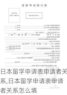 日本留学申请表申请者关系,日本留学申请表申请者关系怎么填