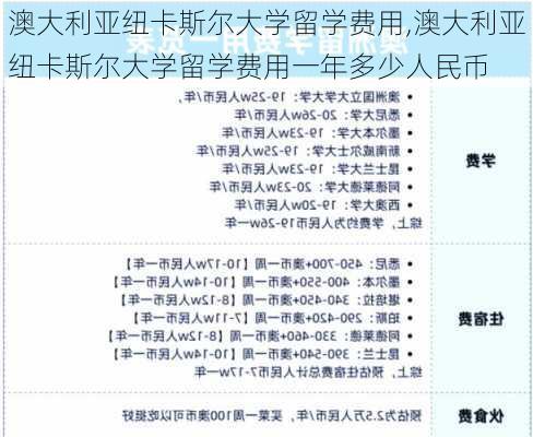 澳大利亚纽卡斯尔大学留学费用,澳大利亚纽卡斯尔大学留学费用一年多少人民币