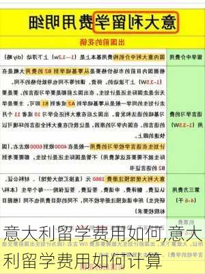 意大利留学费用如何,意大利留学费用如何计算