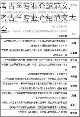 考古学专业介绍范文,考古学专业介绍范文大全