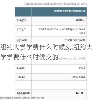 纽约大学学费什么时候交,纽约大学学费什么时候交的