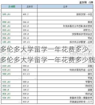 多伦多大学留学一年花费多少,多伦多大学留学一年花费多少钱