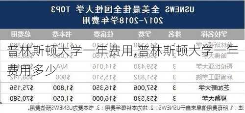 普林斯顿大学一年费用,普林斯顿大学一年费用多少