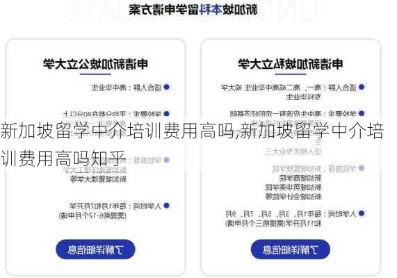 新加坡留学中介培训费用高吗,新加坡留学中介培训费用高吗知乎