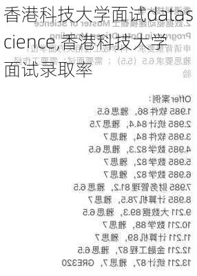 香港科技大学面试datascience,香港科技大学面试录取率