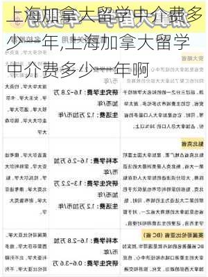 上海加拿大留学中介费多少一年,上海加拿大留学中介费多少一年啊