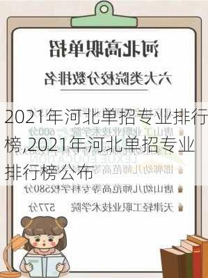 2021年河北单招专业排行榜,2021年河北单招专业排行榜公布