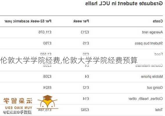 伦敦大学学院经费,伦敦大学学院经费预算