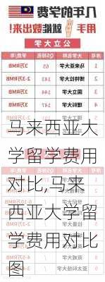 马来西亚大学留学费用对比,马来西亚大学留学费用对比图