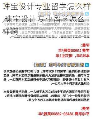 珠宝设计专业留学怎么样,珠宝设计专业留学怎么样啊