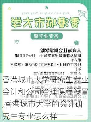 香港城市大学研究生专业会计和公司治理课程设置,香港城市大学的会计研究生专业怎么样