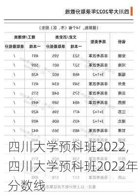 四川大学预科班2022,四川大学预科班2022年分数线