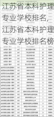 江苏省本科护理专业学校排名,江苏省本科护理专业学校排名榜