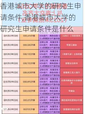 香港城市大学的研究生申请条件,香港城市大学的研究生申请条件是什么