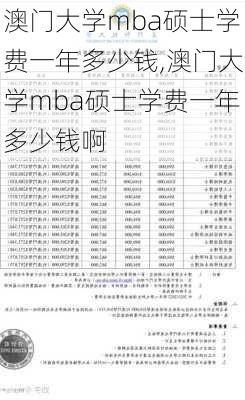 澳门大学mba硕士学费一年多少钱,澳门大学mba硕士学费一年多少钱啊