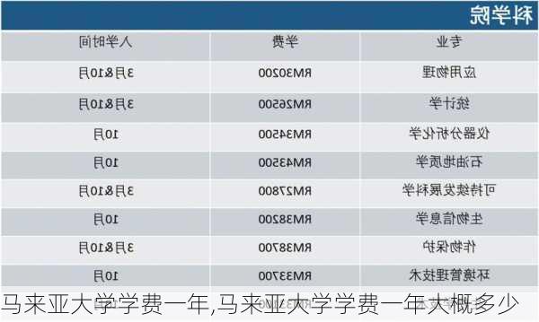 马来亚大学学费一年,马来亚大学学费一年大概多少