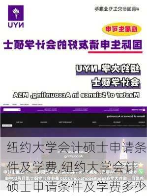 纽约大学会计硕士申请条件及学费,纽约大学会计硕士申请条件及学费多少