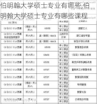 伯明翰大学硕士专业有哪些,伯明翰大学硕士专业有哪些课程