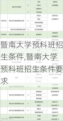 暨南大学预科班招生条件,暨南大学预科班招生条件要求