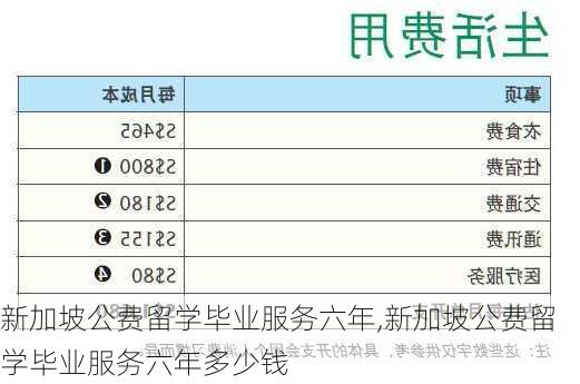 新加坡公费留学毕业服务六年,新加坡公费留学毕业服务六年多少钱