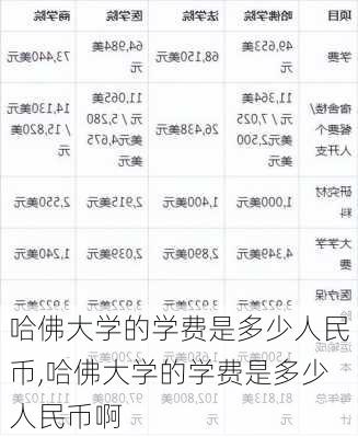 哈佛大学的学费是多少人民币,哈佛大学的学费是多少人民币啊