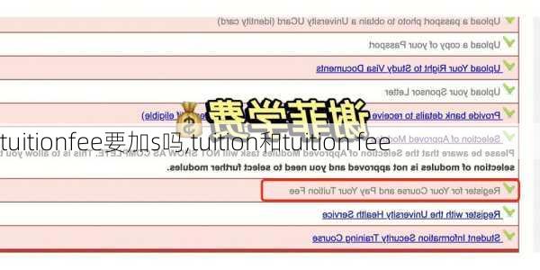 tuitionfee要加s吗,tuition和tuition fee