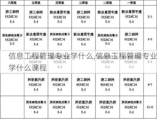 信息工程管理专业学什么,信息工程管理专业学什么课程