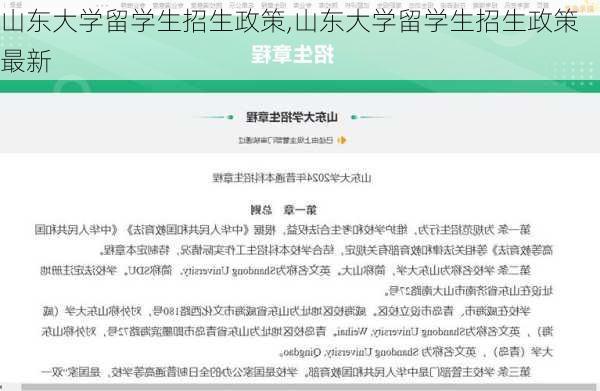 山东大学留学生招生政策,山东大学留学生招生政策最新