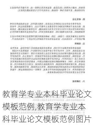 教育学专业本科毕业论文模板范例,教育学专业本科毕业论文模板范例图片